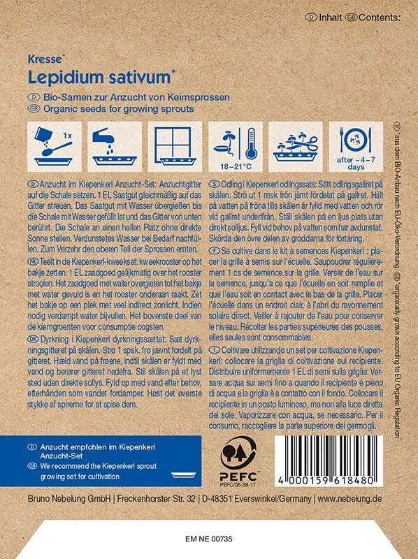 BIO Keimsprossen Kresse 60g