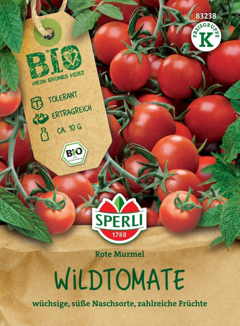BIO Wildtomate Rote Murmel, Wüchsige Naschsorte Mit Zahlreichen Früchten