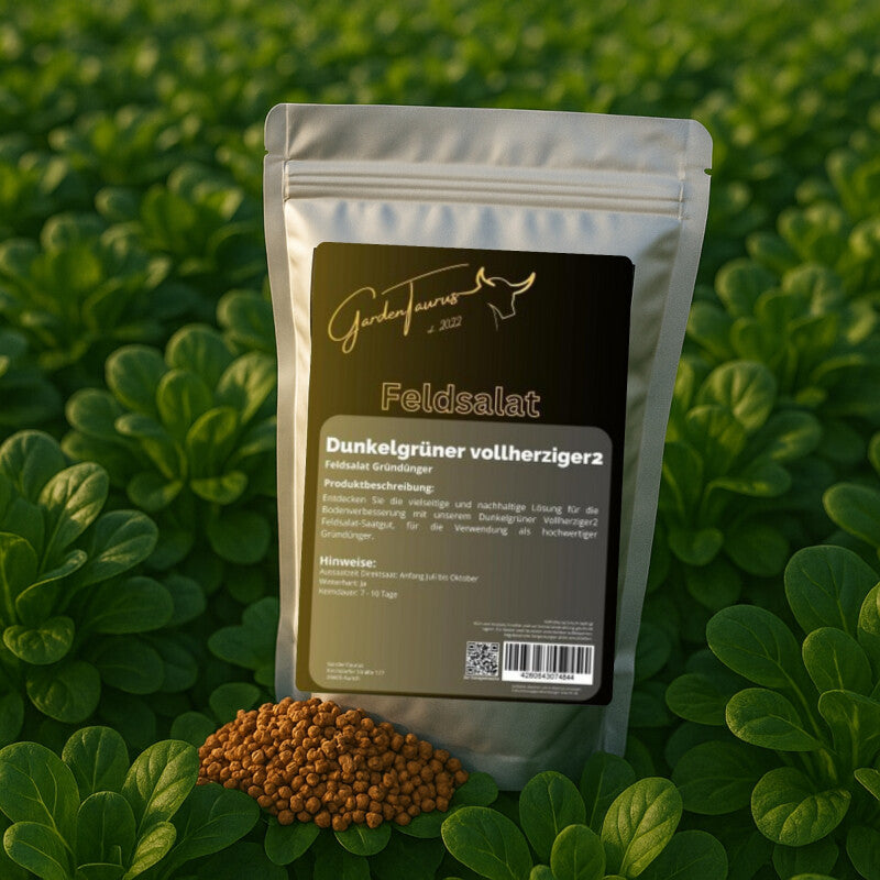 GardenTaurus® Gründünger Feldsalat, 25 - 400m², Viel Blattmasse, Essbar