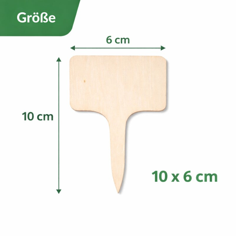 10 X Pflanzschild Aus Pappelholz 10 X 6 CmT-Form