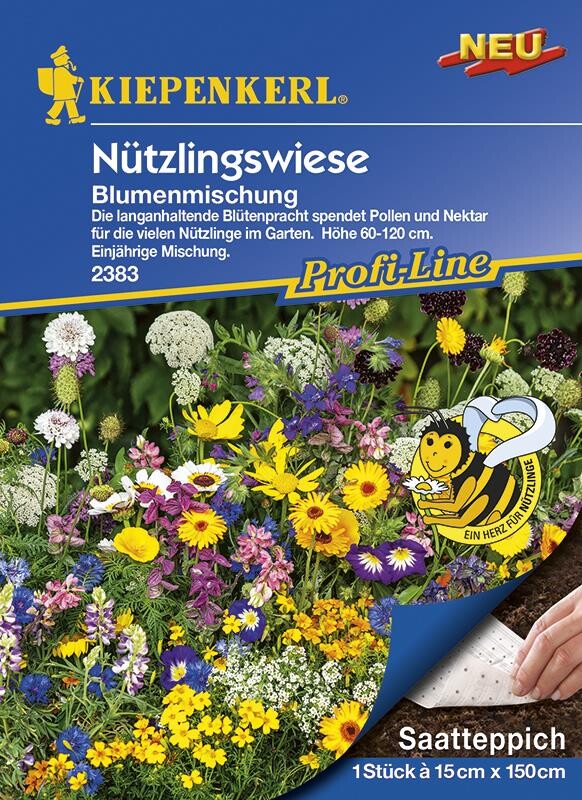 Blumenmischung Nützlingswiese Saatteppich (15cm X 150cm)