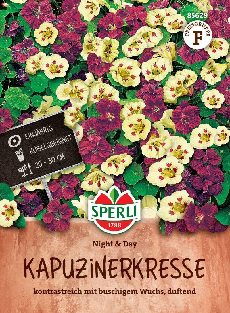 Kapuzinerkresse Night & Day, Kübelgeeignet, Kontrastreich Mit Buschigem Wuchs, Duftend