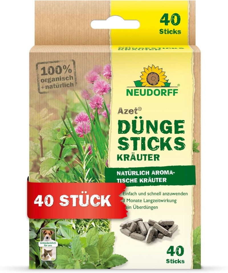 Neudorff Azet Dünge Sticks Für Kräuter, 40 Stück