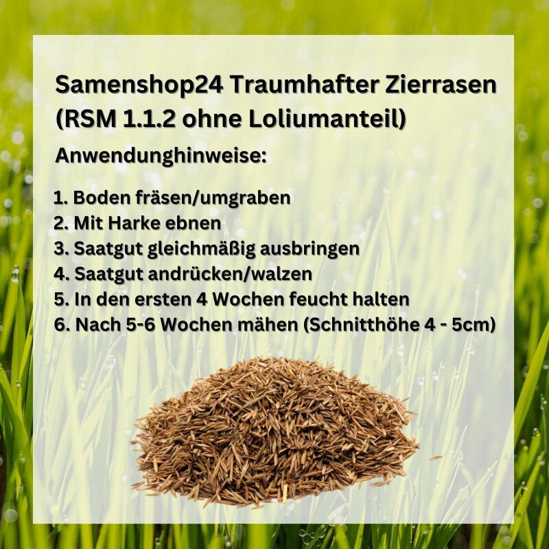 RSM-Rasensamen 1.1.2traumhafter Zierrasen (ohne Lolium)