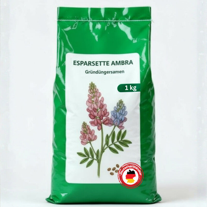 Samenshop24® Esparsette Ambra Onobrychis Viciifolia, Futterpflanze Gründünger 1kg