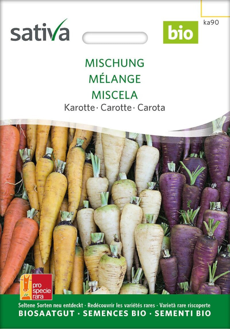 Karottensamen Mischung Bunte Möhren Riesen Von Colmar 2, Gniff, Küttinger, Jaune Du Doubs