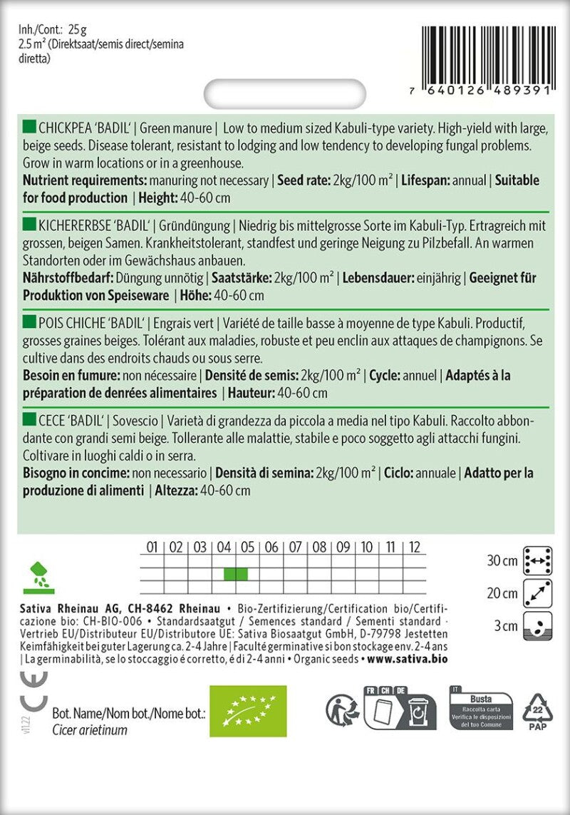 Gründüngung KICHERERBSE 'BADIL'