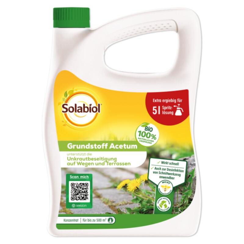 Solabiol Grundstoff Acetum, Für Die Beseitigung Von Unkraut Auf Wegen, Plätzen Und Terrassen