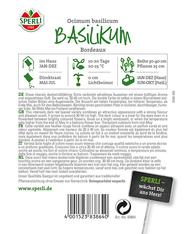 Basilikum Bordeaux