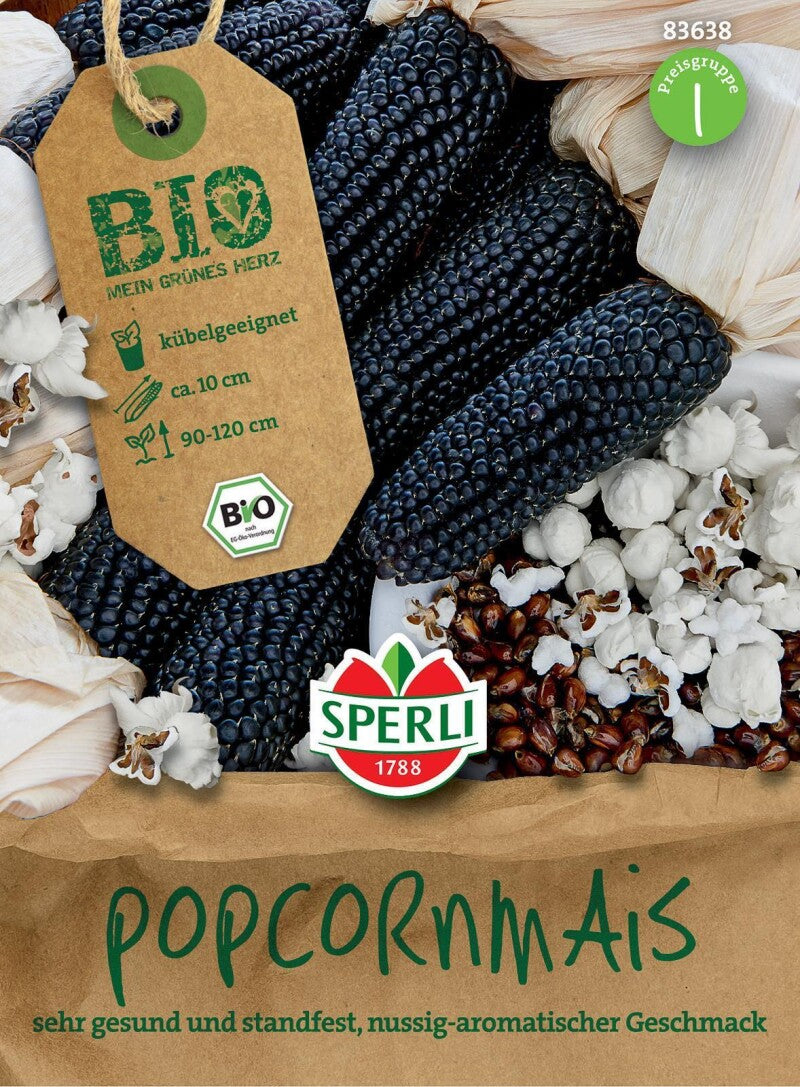 BIO Popkornmais, Sehr Gesunde Und Standfeste Sorte Die Einen Nussig-aromatischen Geschmack Hat