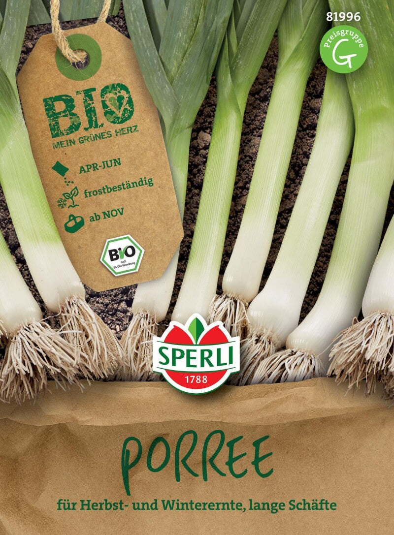 BIO Porree, Bewährte Mittelspäte Sorte Für Die Herbst- Und Winterernte