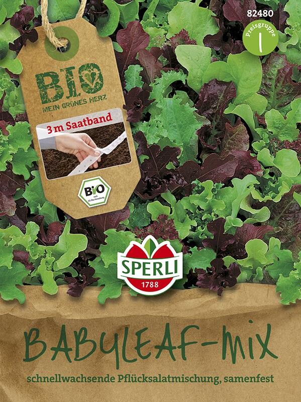 BIO Salat Babyleaf (Celinet Und Tamarindo) 3 M Saatband