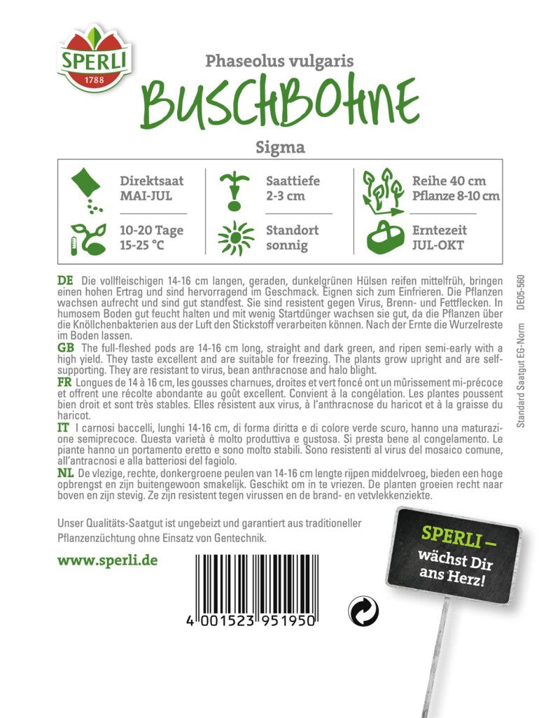 Buschbohne Sigma