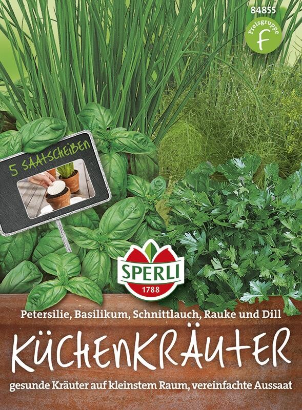 Küchenkräuter Kombi, 5 Saatscheiben