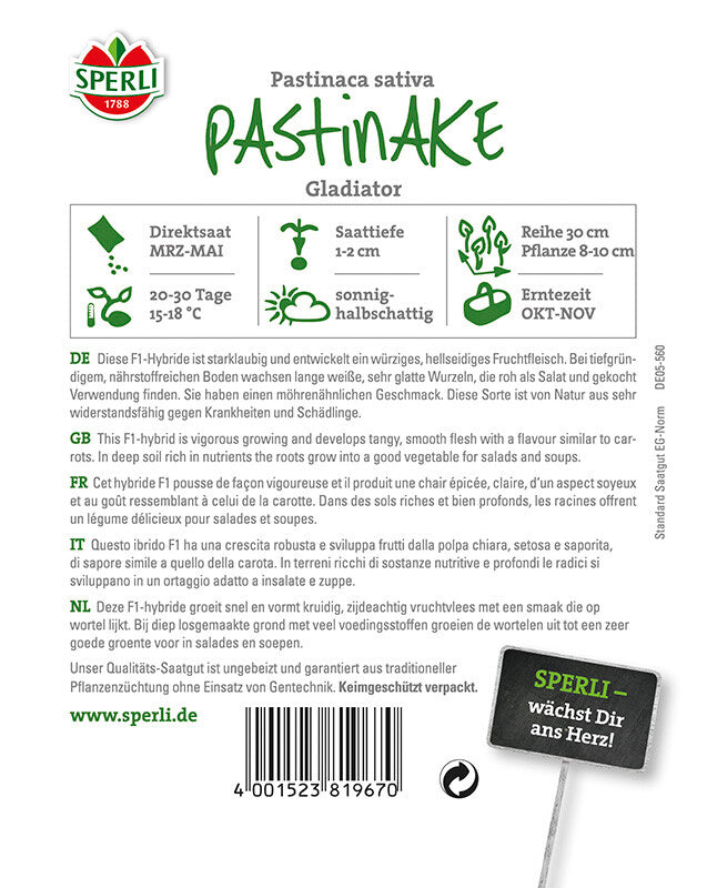 Pastinake Gladiator F1