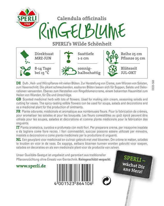 Ringelblume, Wilde Schönheit