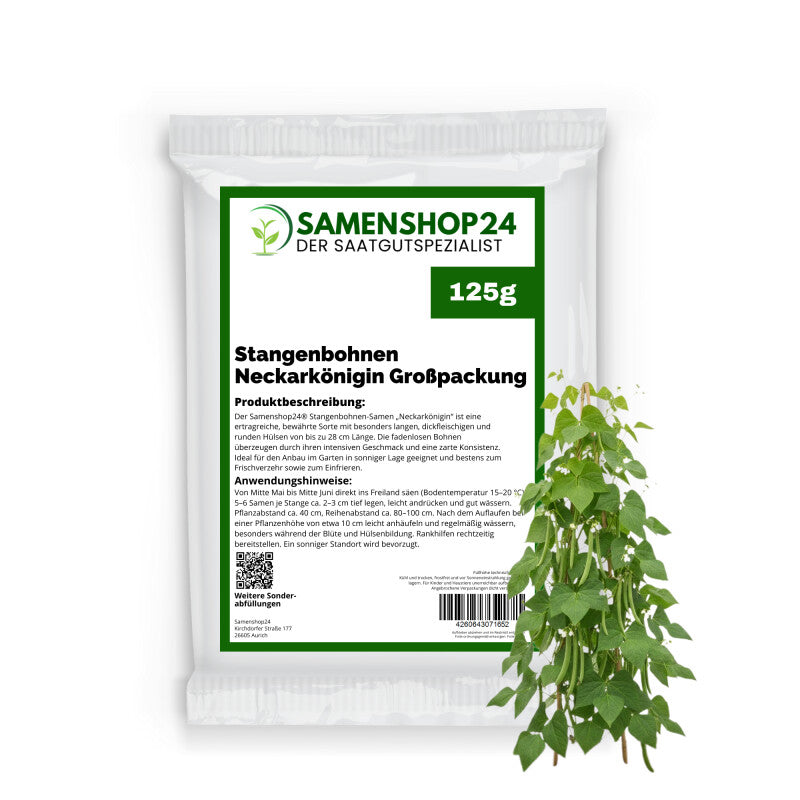 Stangenbohnen Neckarkönigin Großpackung 125gr