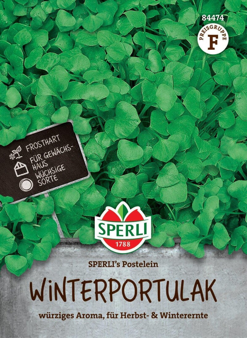 Winterportulak SPERLI's Postelein, Frosthart, Freiland & Gewächshaus, Wüchsig, Saatgut Von Sperli