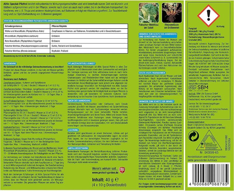 PROTECT GARDEN Alitis Spezial-Pilzfrei 40 G, Bekämpft Pilzkrankheiten