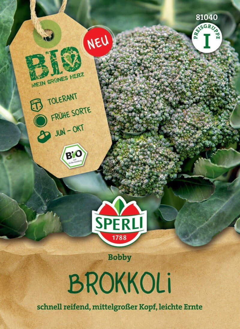  BIO Brokkoli Bobby, Tolerant, Frühe Sorte, Schnell Reifend, Leichte Ernte, Bio-Saatgut Von Sperli