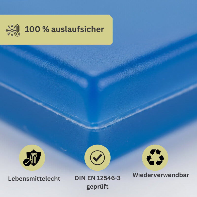  Kühlakku Blau | (200 G) | Schnell Gefrierend | Lange Kühldauer | Robust Und Langlebig | Auslaufsicher