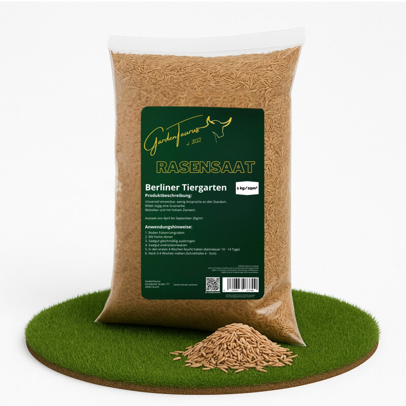  GardenTaurus® Rasenmischung `Berliner Tiergarten´Inhalt: 1kg Für 25 M²