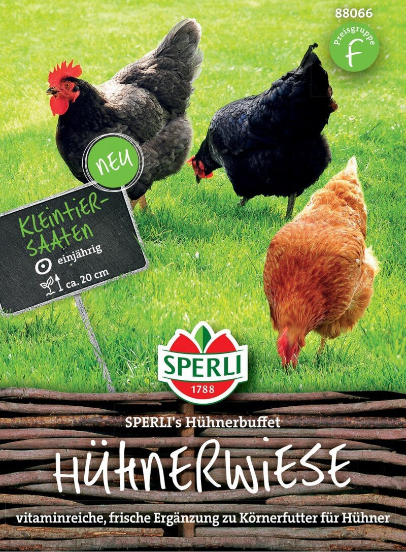  Hühnerwiese SPERLI's Hühnerbuffet, Inhalt: 30gr., Spezielle Grünfutter-Mischung, Vitaminreiche Ergänzung Zum Körnerfutter