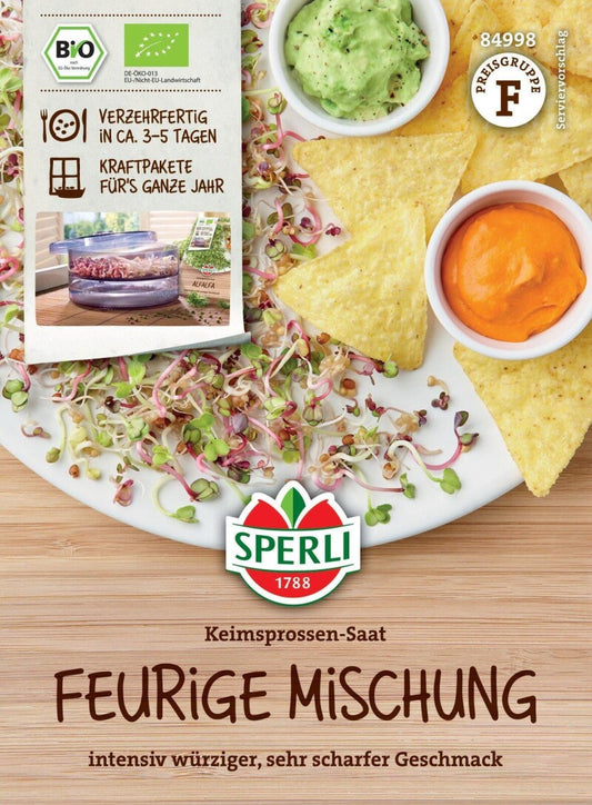  BIO Keimsprossen-Saat Feurige Mischung, Geschmack: Intensiv-würzig (sehr Schaf)