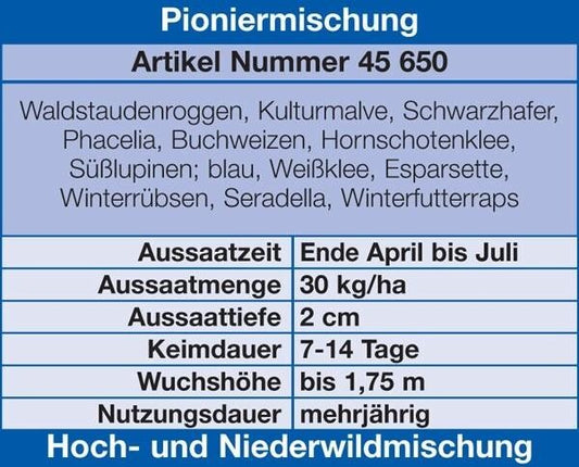  Pioniermischung Für Hoch- Und Niederwild 10kg