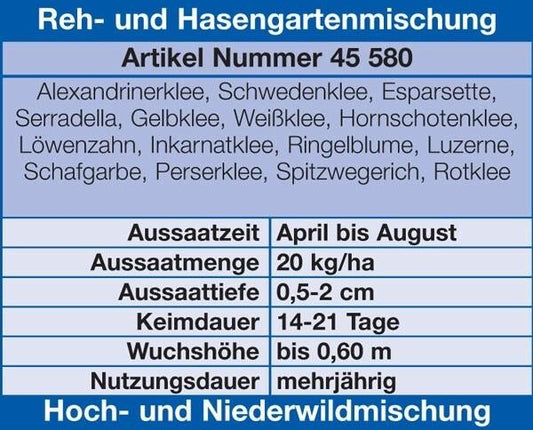 Reh- Und Hasengartenmix 10kg