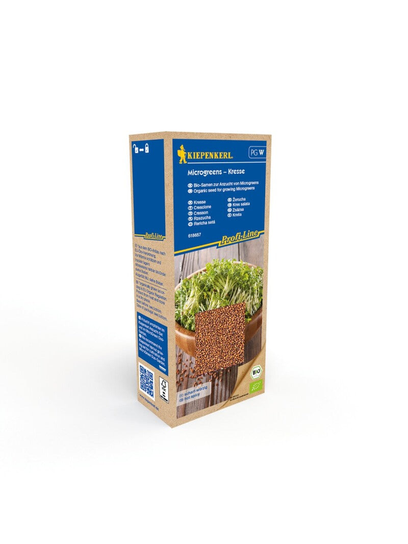  BIO Microgreens Kresse, 200g. Maxi Pack, Geschmack: Scharf-würzig (der Klassiker)