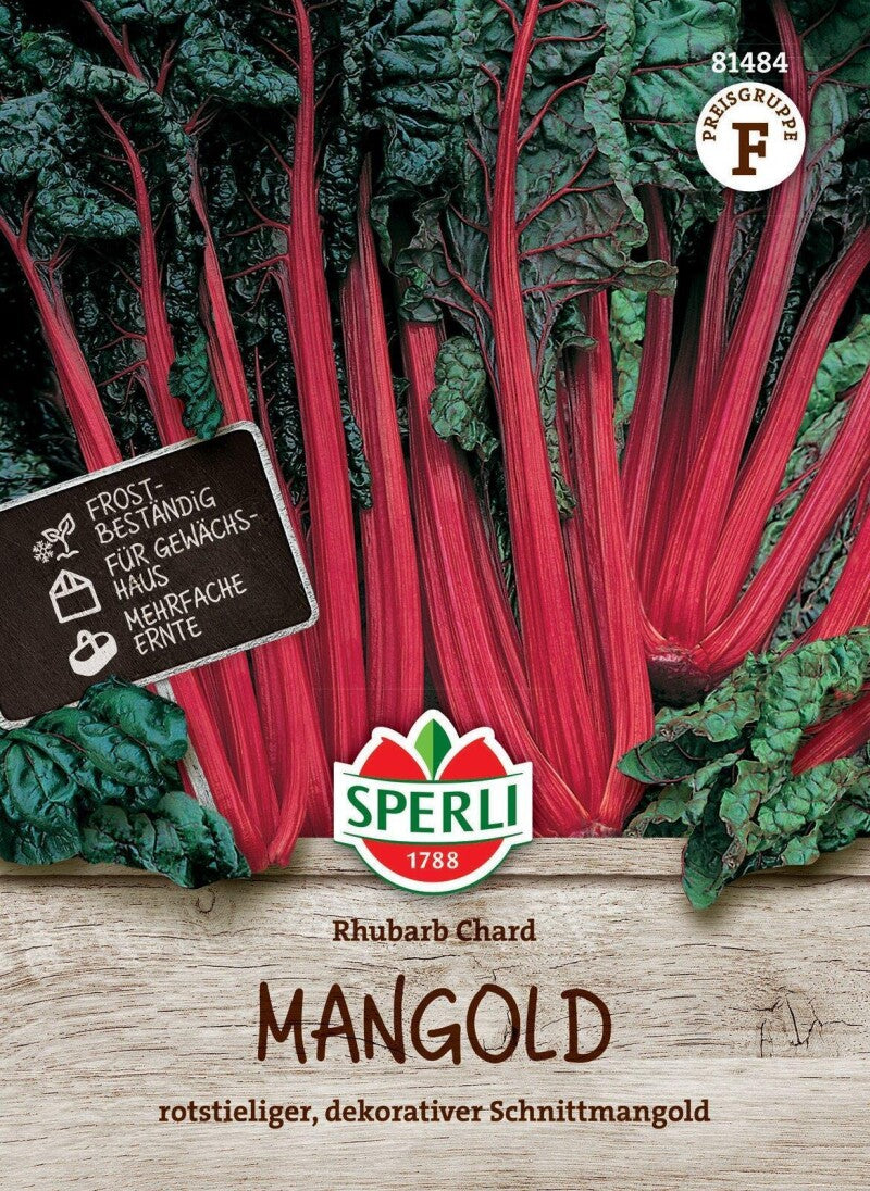 Mangold Rhubarb Chard, Frostbeständig, Gewächshaus & Freiland, Mehrfache Ernte, Saatgut Von Sperli