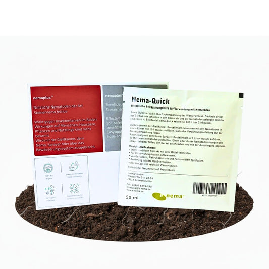  NemaPlus SF Nematoden + Nema-Quick (50 Ml) Kombi-Packung SF Nematoden Zur Bekämpfung Von Trauermücken