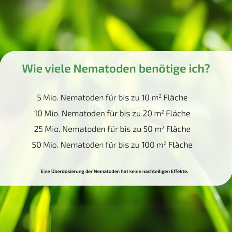 NemaStar SC Nematoden Zur Bekämpfung Von Maulwurfsgrillen Wiesenschnaken Und Erdraupen