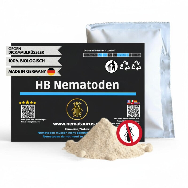  NemaTaurus® HB Nematoden | Gegen Dickmaulrüssler Gartenlaubkäfer Purzelkäfer Junikäfer Dungkäfer