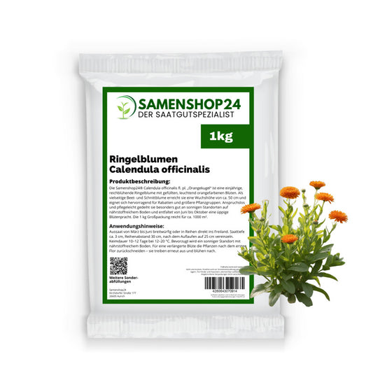  Ringelblumen Calendula Officinalis Fl.pl. Orangekugel 1kg