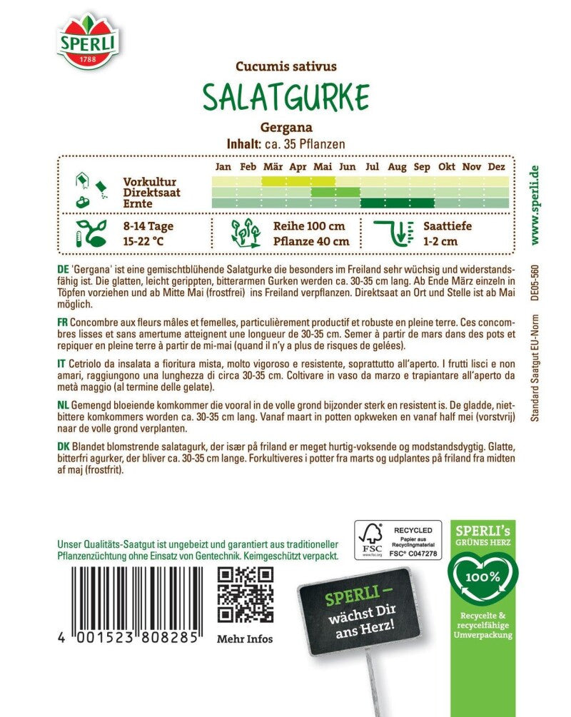  Salatgurke Gergana Sehr Aromatische Schlangengurke