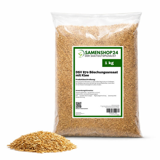  Samenshop24® DSV 870 Böschungsansaat Mit Klee, 1kg Für Ca. 30 M²