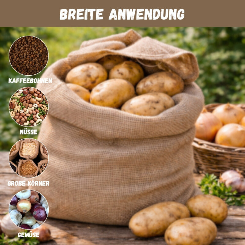 Samenshop24® Premium Jutesäcke Aus 100 % Naturfaser, Neu, Größe 110cm X 60cm, Strapazierfähig, ökologisch, Kartoffelsack, Aufbewahrung Für Obst/ Gemüse, Winterschutz, Deko Uvm.