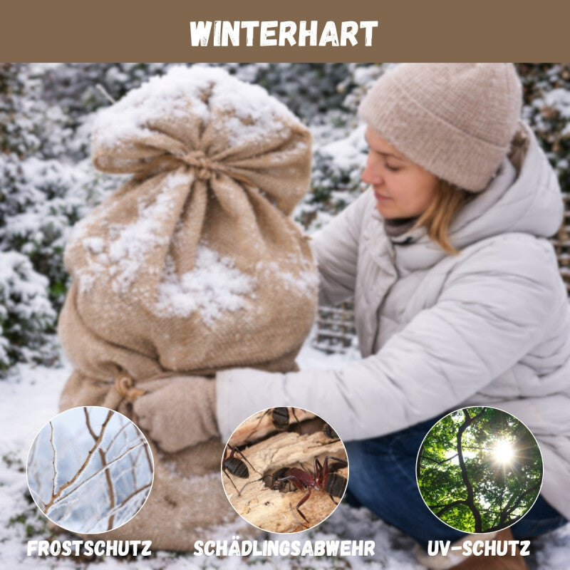  Samenshop24® Premium Jutesäcke Aus 100 % Naturfaser, Neu, Größe 110cm X 60cm, Strapazierfähig, ökologisch, Kartoffelsack, Aufbewahrung Für Obst/ Gemüse, Winterschutz, Deko Uvm.