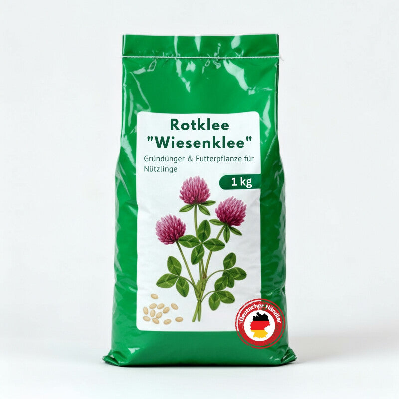  Samenshop24® Rotklee, Inhalt: 1kg Für Ca. 280m², Stickstoffsammler, Futterpflanze Für Nützlinge