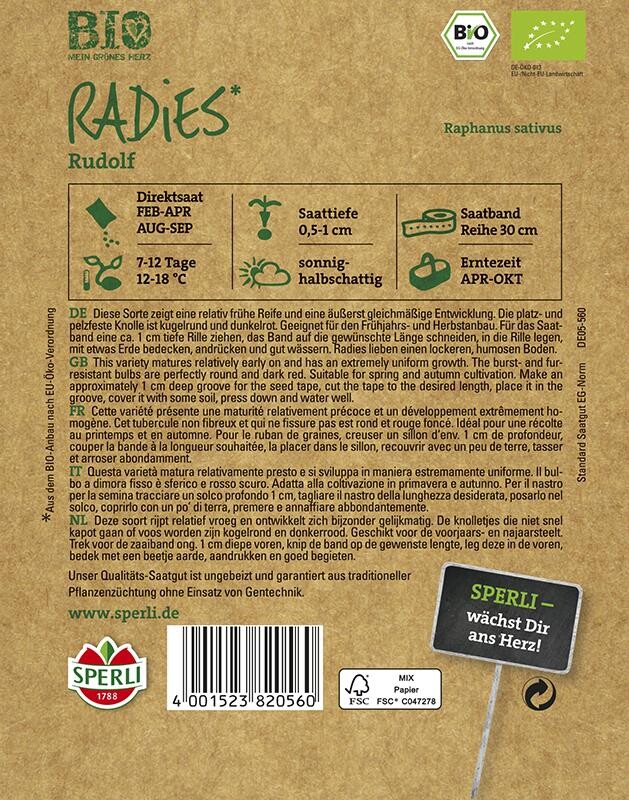  BIO-Radies Rudolf 3 M Saatband