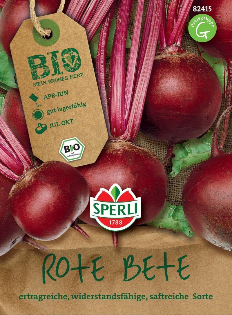  BIO Rote Bete, Leicht Zu Kultivieren Gut Lagerbar Und Reich An Vitaminen Und Mineralstoffen, Guter Mischkulturpartner