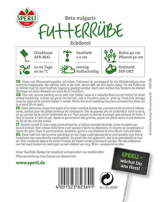  Futterrübe Eckdorot