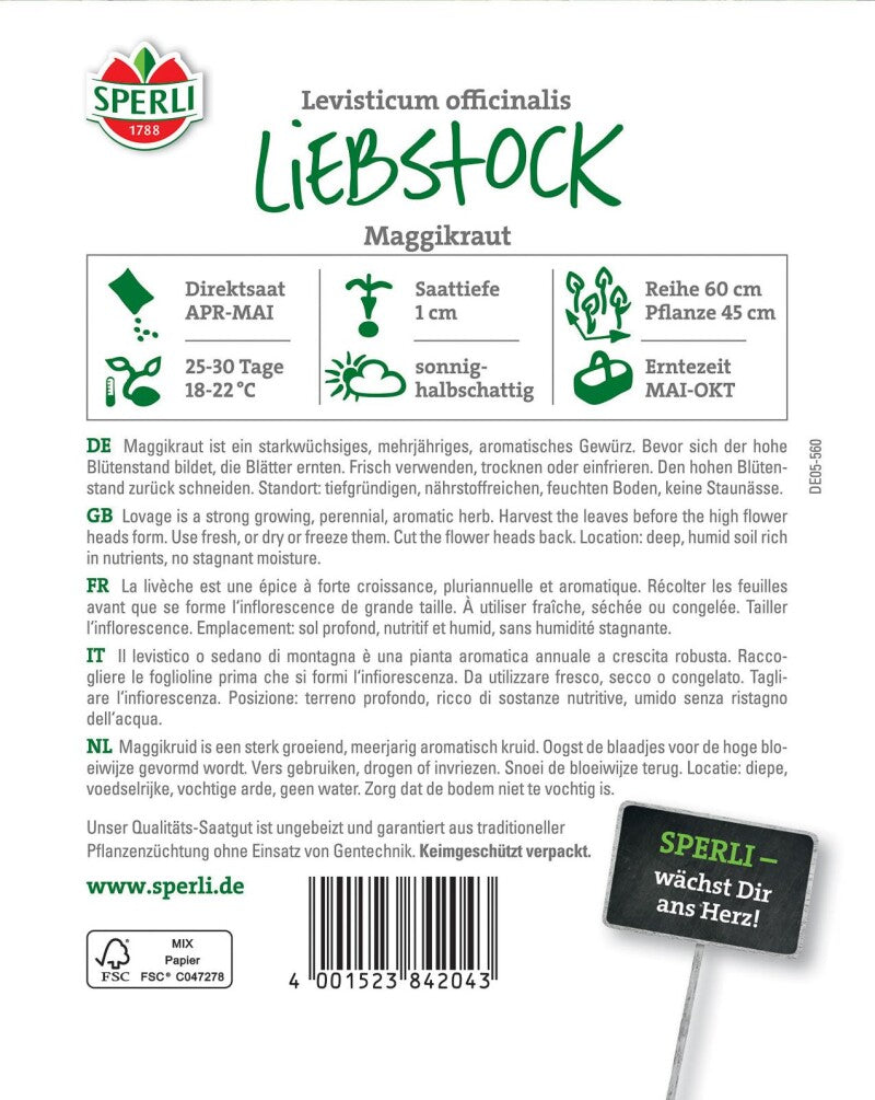  Liebstock Maggikraut, Für Wassertreibende Teemischungen Magen- Und Blutreinigungstees