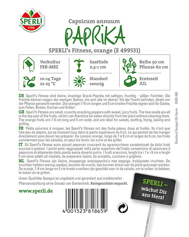  Paprika SPERLIS Fitness Orange