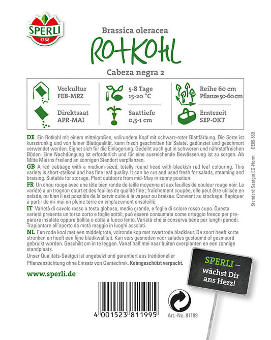  Rotkohl Roodkop (Schwarzkopf)