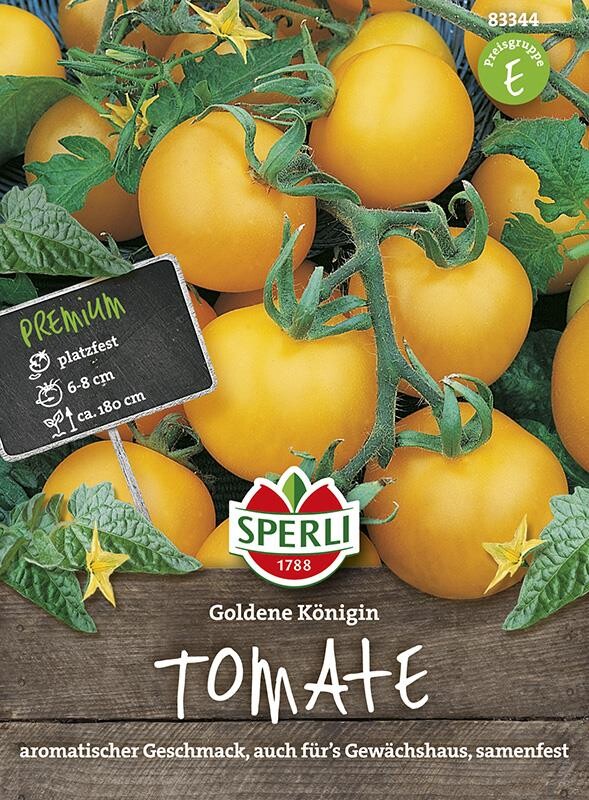  Tomate Goldene Königin, Attraktiven Goldgelbe Früchte, Samenfest, Bringt Hohe Erträge