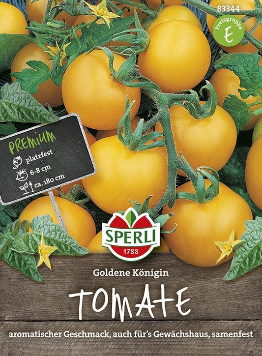  Tomate Goldene Königin, Attraktiven Goldgelbe Früchte, Samenfest, Bringt Hohe Erträge