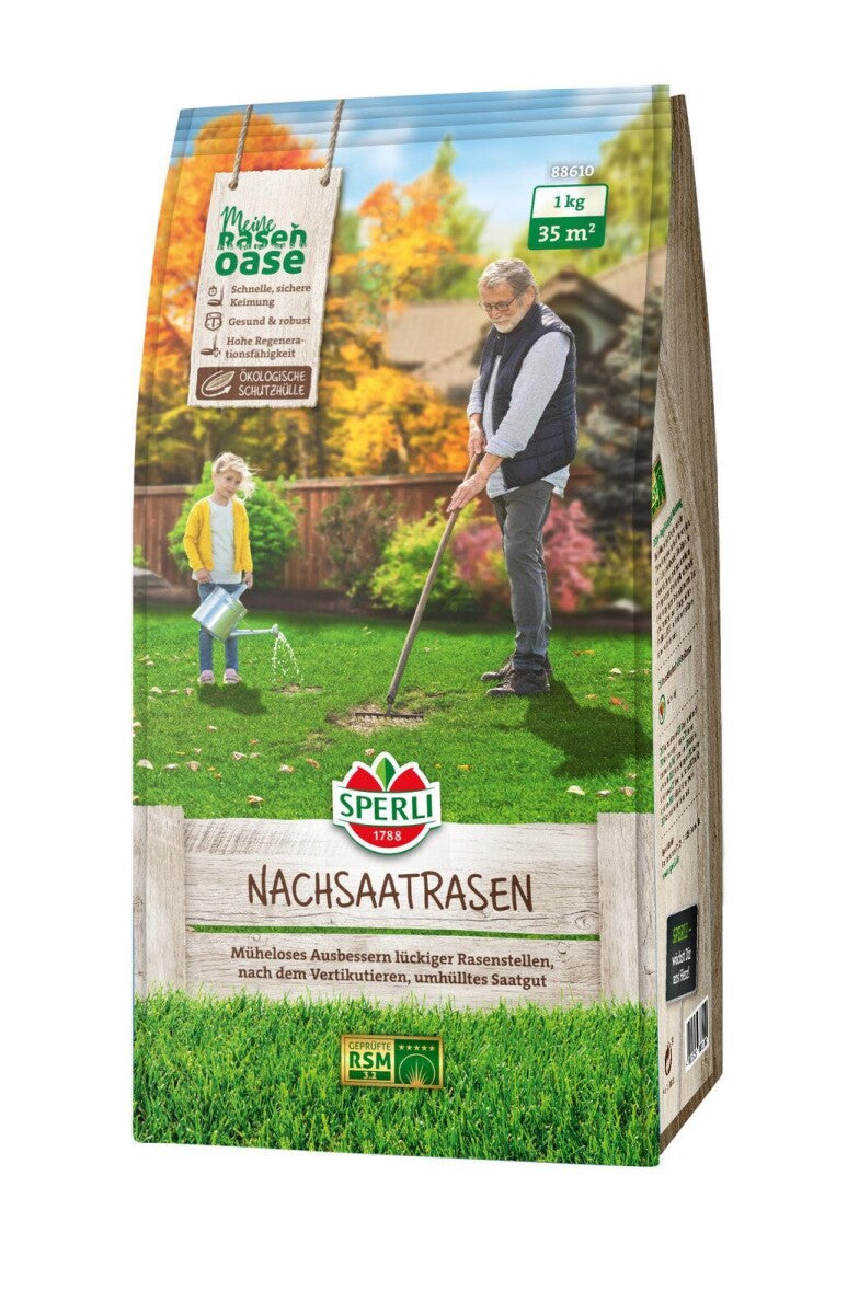  SPERLI's Nachsaatrasen RSM 3.2 (umhüllt), Müheloses Ausbessern Lückiger Rasenstellen